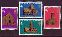 Churches on Christmas Stamps Guernsey, 1970